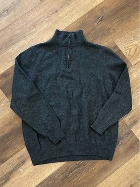 Christian Lacroix Gray Mariano Wool Half Zip Pullover Jacket Coat XL Boy